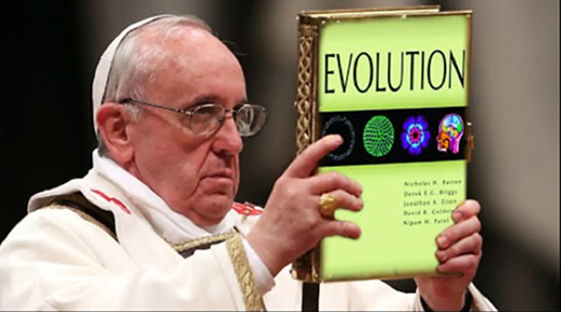 The pope and evolution.